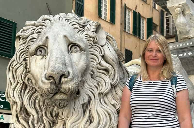 Lions at San Lorenzo Cathedral Genoa