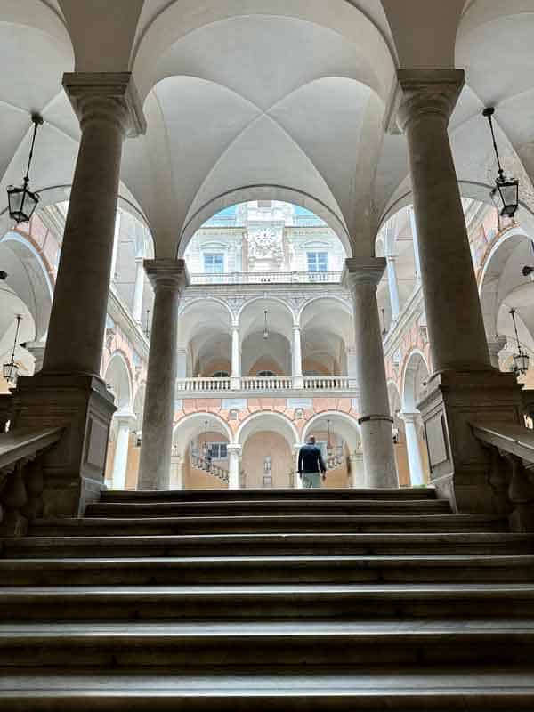 Entrance to Palazzo Tursi Genoa