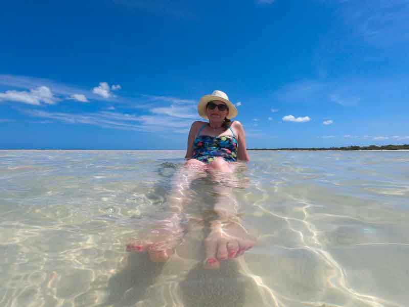 Sarah on Sand Bank